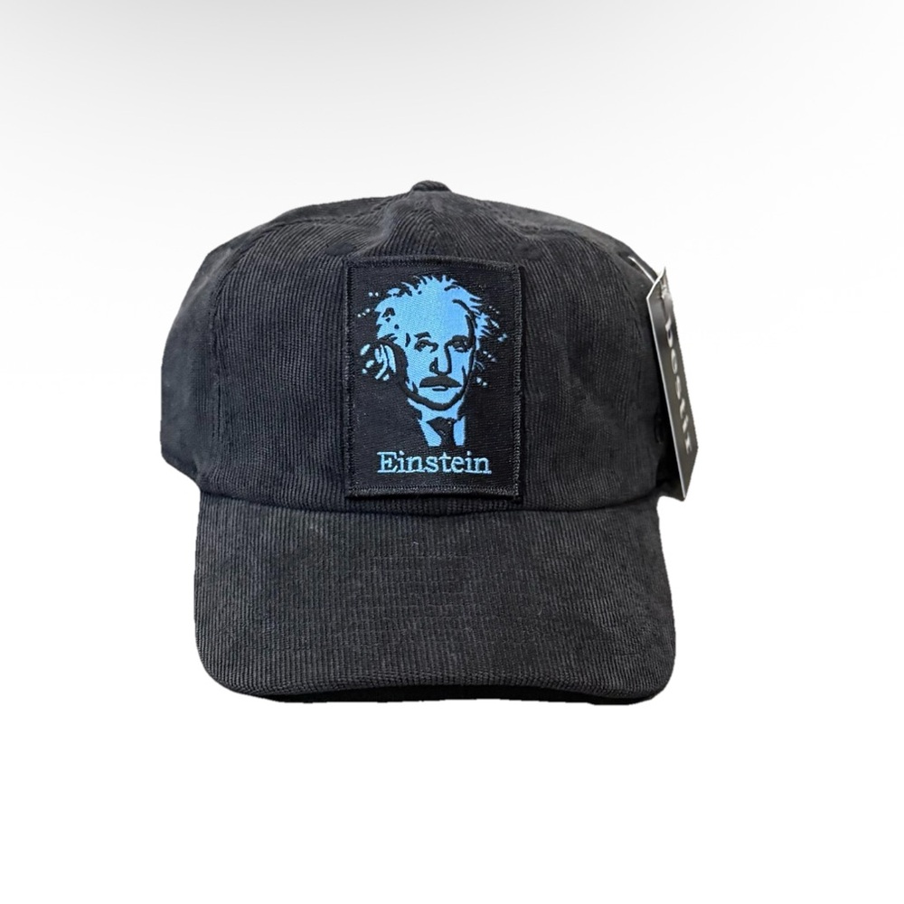 bestir Albert Einstein Black Corduroy Dad Hat – OSFA – NWT